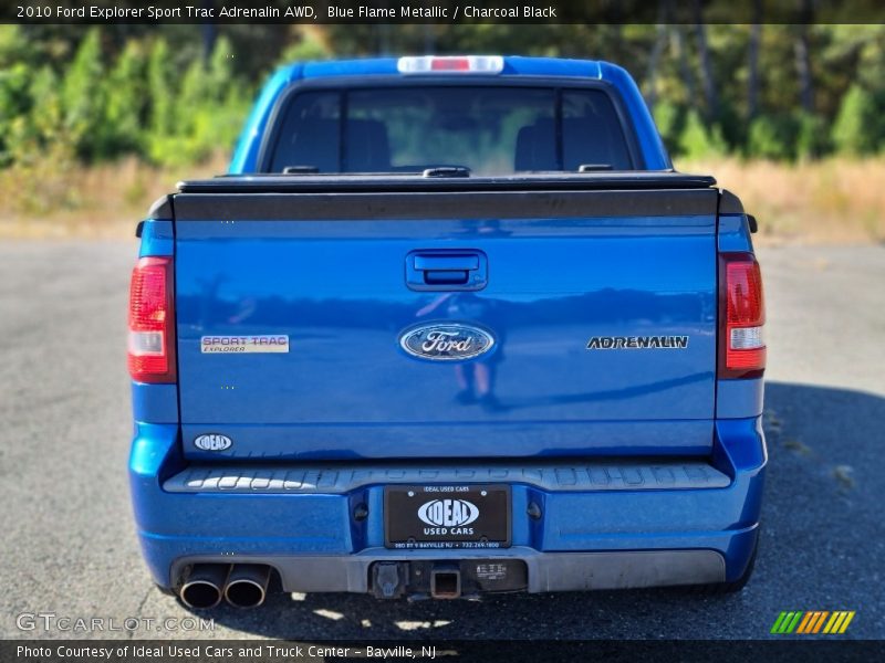 Blue Flame Metallic / Charcoal Black 2010 Ford Explorer Sport Trac Adrenalin AWD