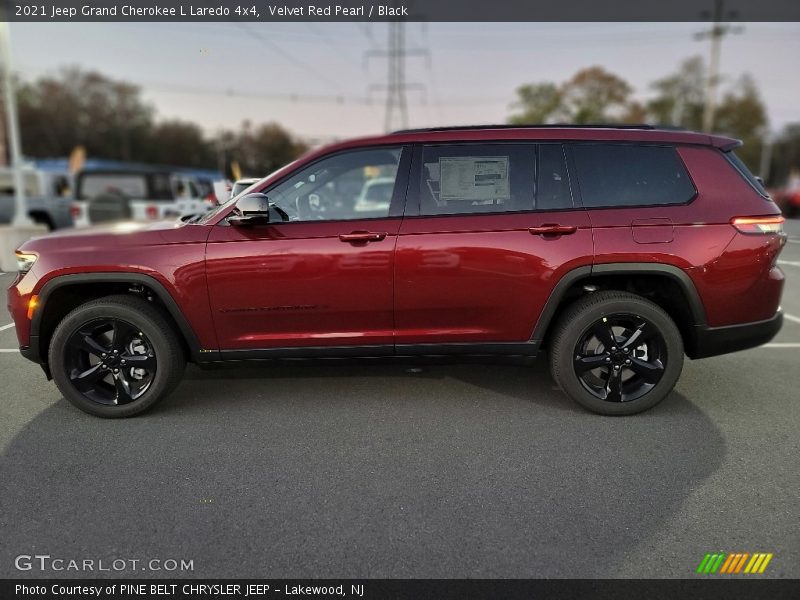 Velvet Red Pearl / Black 2021 Jeep Grand Cherokee L Laredo 4x4