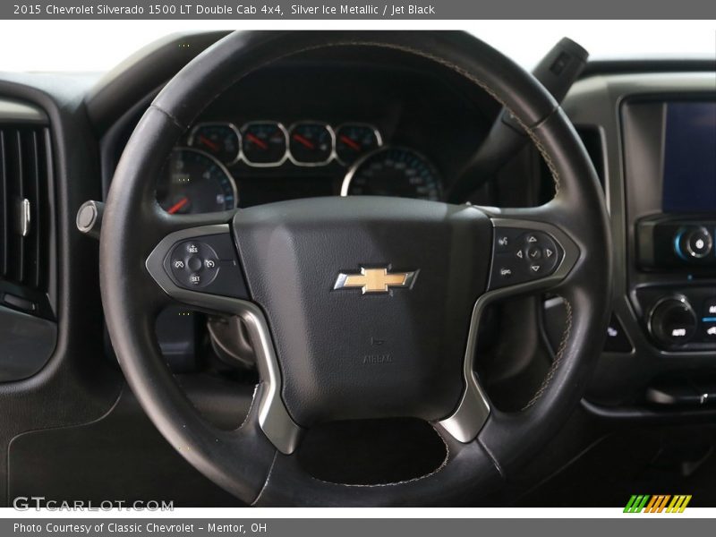 Silver Ice Metallic / Jet Black 2015 Chevrolet Silverado 1500 LT Double Cab 4x4