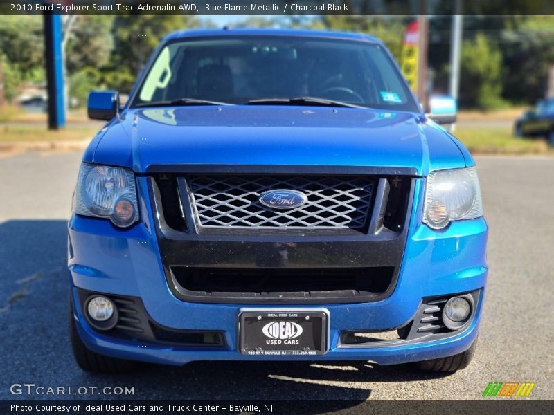 Blue Flame Metallic / Charcoal Black 2010 Ford Explorer Sport Trac Adrenalin AWD