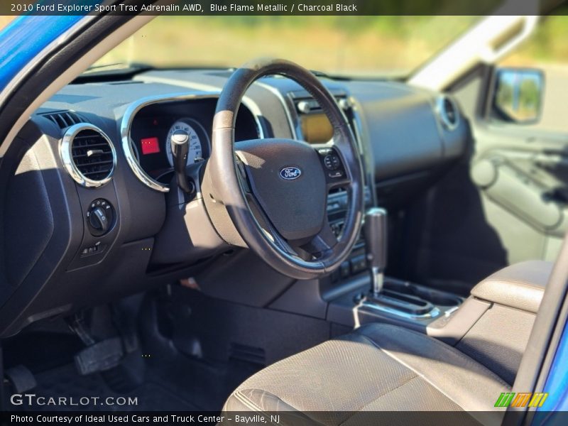 Blue Flame Metallic / Charcoal Black 2010 Ford Explorer Sport Trac Adrenalin AWD