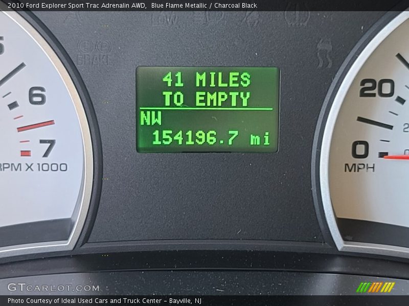 Blue Flame Metallic / Charcoal Black 2010 Ford Explorer Sport Trac Adrenalin AWD