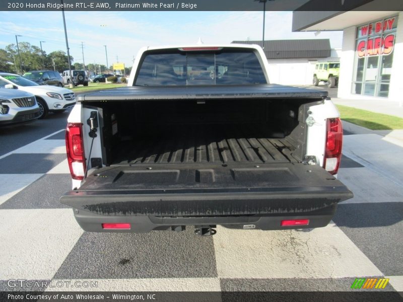 Platinum White Pearl / Beige 2020 Honda Ridgeline RTL-E AWD