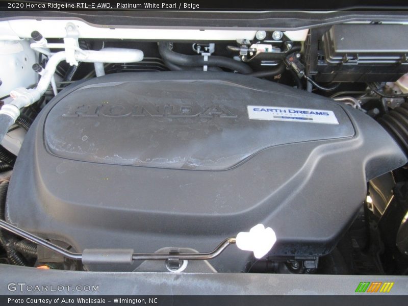 Platinum White Pearl / Beige 2020 Honda Ridgeline RTL-E AWD