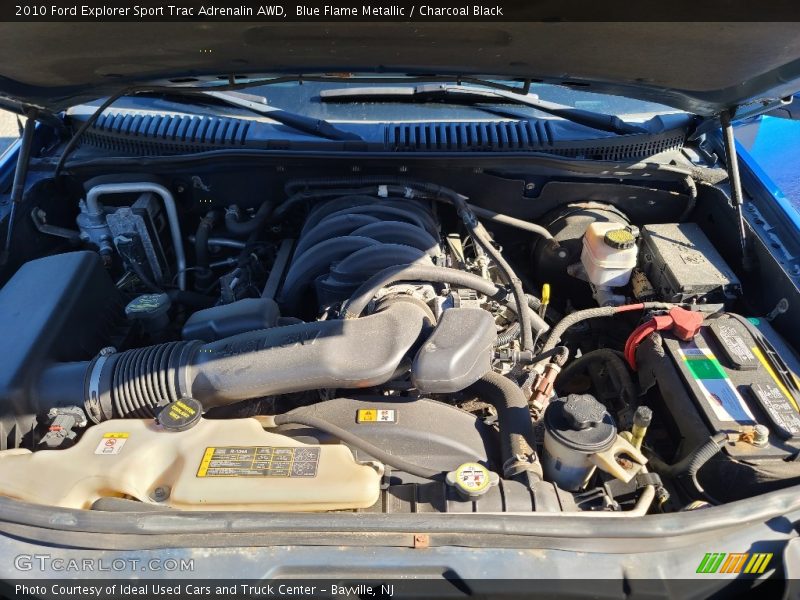 Blue Flame Metallic / Charcoal Black 2010 Ford Explorer Sport Trac Adrenalin AWD