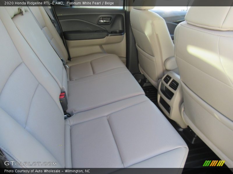 Platinum White Pearl / Beige 2020 Honda Ridgeline RTL-E AWD