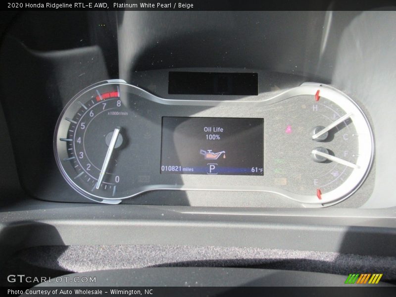 Platinum White Pearl / Beige 2020 Honda Ridgeline RTL-E AWD