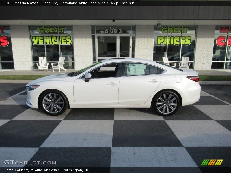 Snowflake White Pearl Mica / Deep Chestnut 2018 Mazda Mazda6 Signature