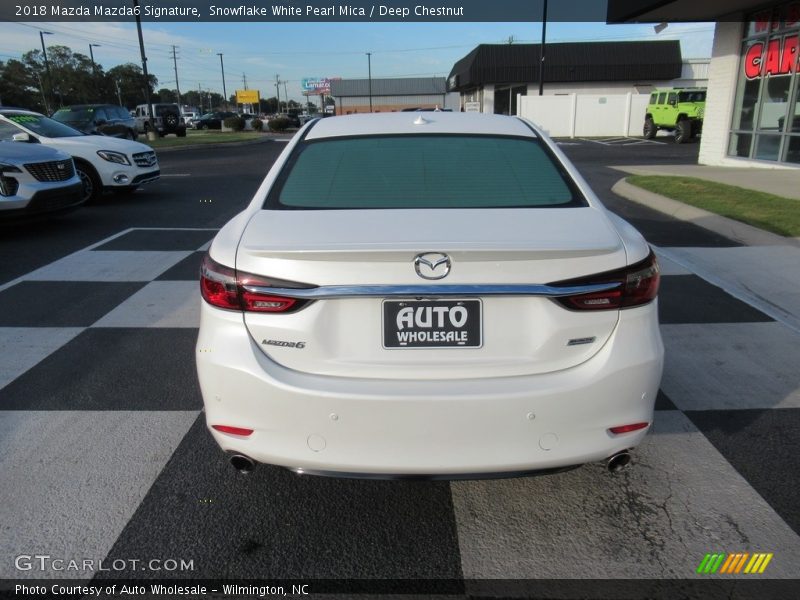 Snowflake White Pearl Mica / Deep Chestnut 2018 Mazda Mazda6 Signature