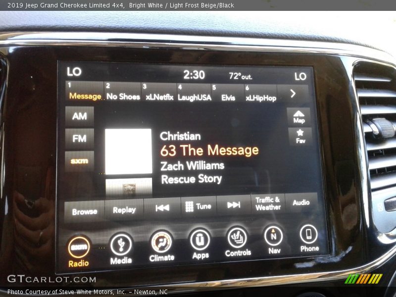 Bright White / Light Frost Beige/Black 2019 Jeep Grand Cherokee Limited 4x4