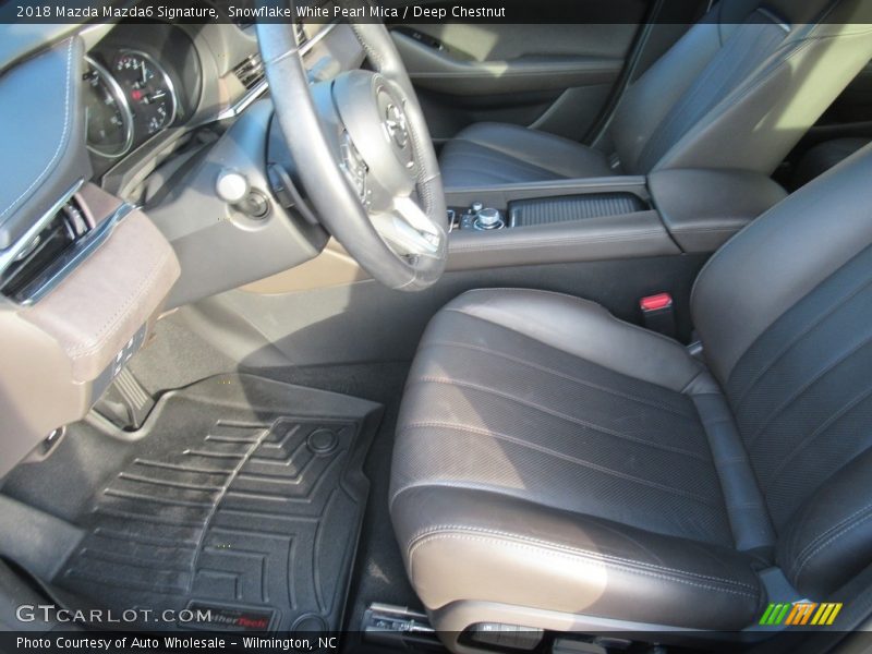 Snowflake White Pearl Mica / Deep Chestnut 2018 Mazda Mazda6 Signature
