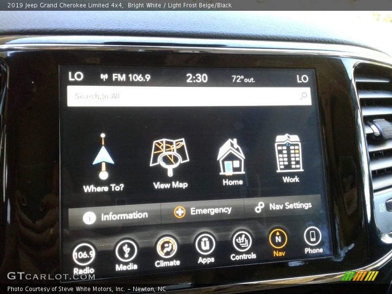 Bright White / Light Frost Beige/Black 2019 Jeep Grand Cherokee Limited 4x4