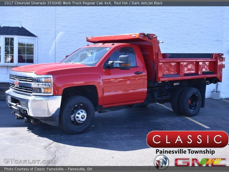 Red Hot / Dark Ash/Jet Black 2017 Chevrolet Silverado 3500HD Work Truck Regular Cab 4x4