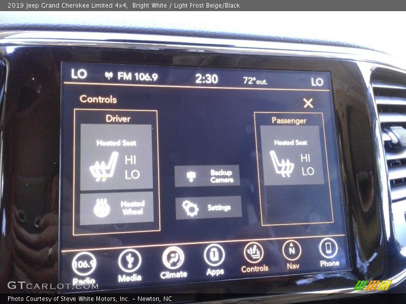 Bright White / Light Frost Beige/Black 2019 Jeep Grand Cherokee Limited 4x4