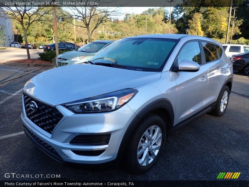 Molten Silver / Gray 2019 Hyundai Tucson SE AWD