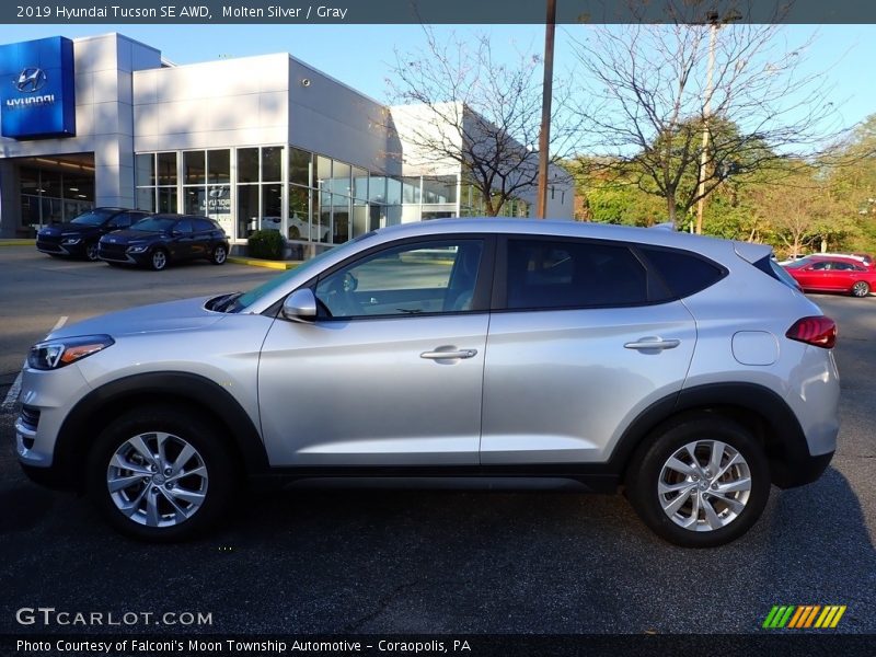 Molten Silver / Gray 2019 Hyundai Tucson SE AWD