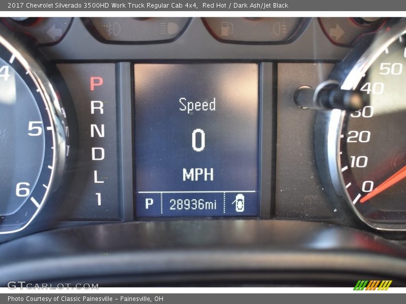 Red Hot / Dark Ash/Jet Black 2017 Chevrolet Silverado 3500HD Work Truck Regular Cab 4x4