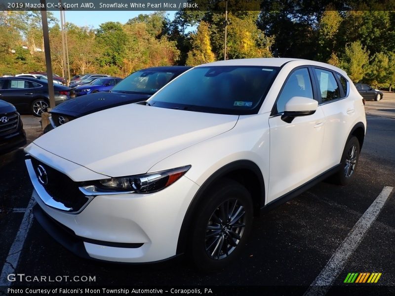 Snowflake White Pearl Mica / Black 2019 Mazda CX-5 Sport AWD