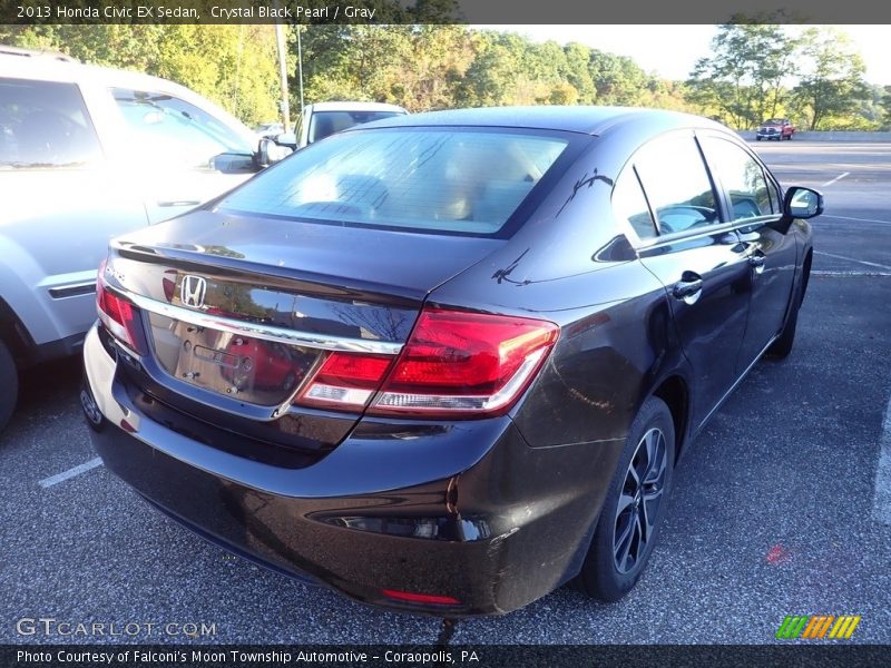 Crystal Black Pearl / Gray 2013 Honda Civic EX Sedan