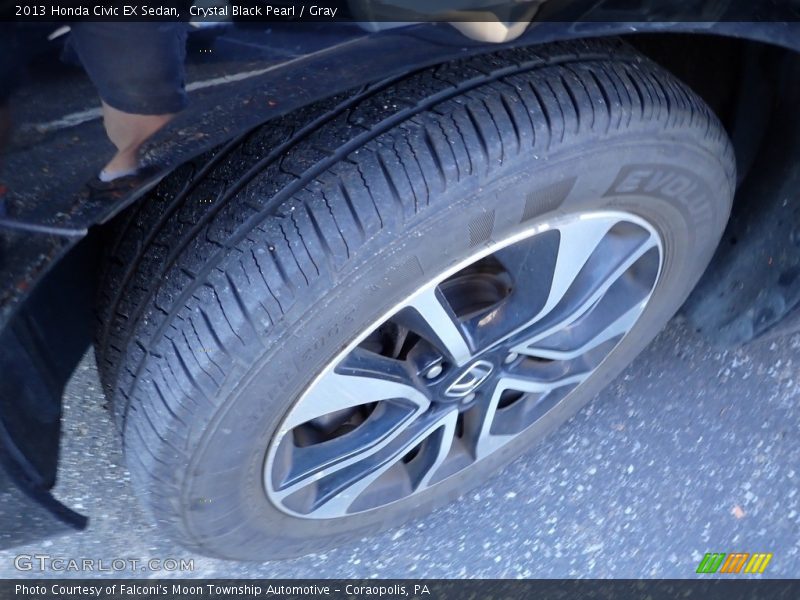 Crystal Black Pearl / Gray 2013 Honda Civic EX Sedan