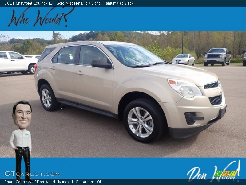 Gold Mist Metallic / Light Titanium/Jet Black 2011 Chevrolet Equinox LS