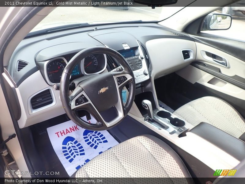 Gold Mist Metallic / Light Titanium/Jet Black 2011 Chevrolet Equinox LS