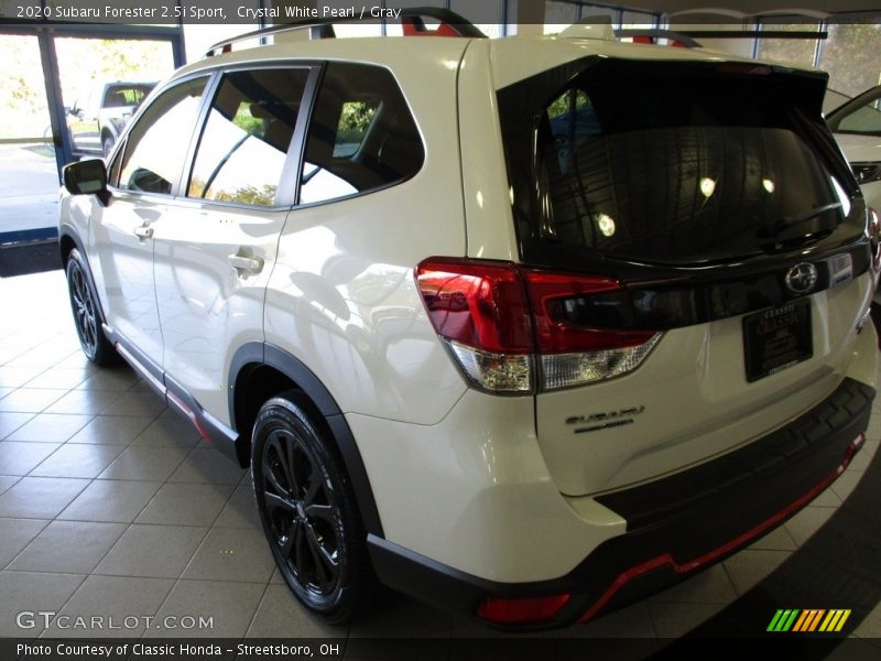 Crystal White Pearl / Gray 2020 Subaru Forester 2.5i Sport