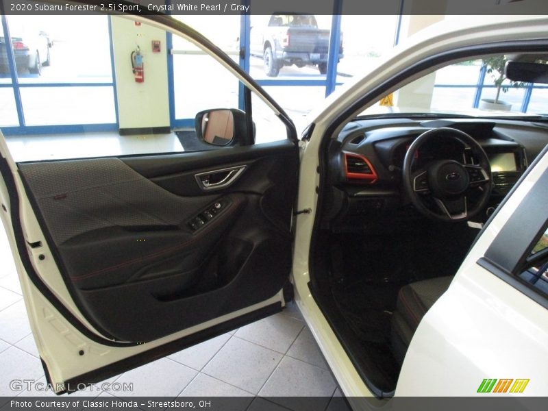 Crystal White Pearl / Gray 2020 Subaru Forester 2.5i Sport