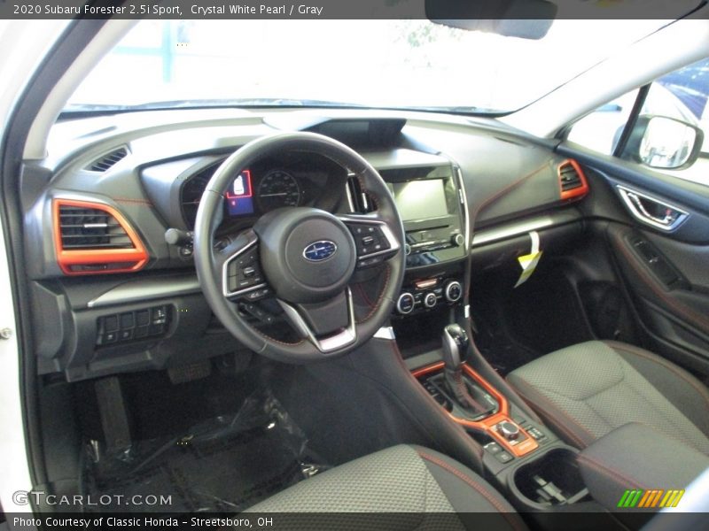 Crystal White Pearl / Gray 2020 Subaru Forester 2.5i Sport