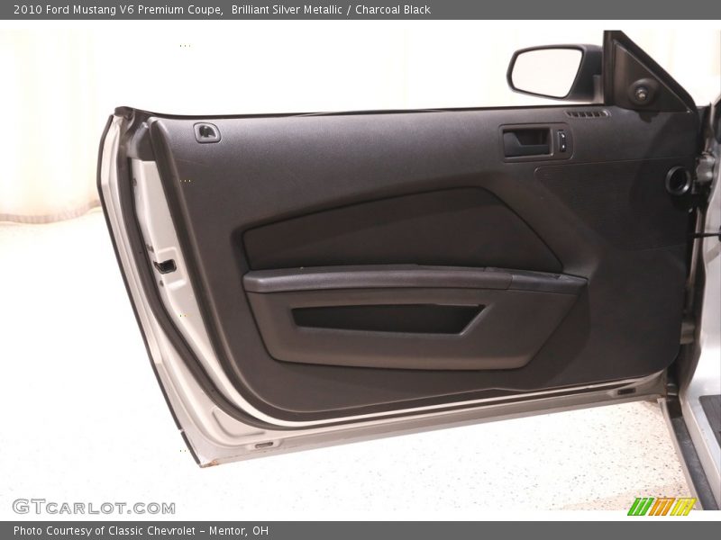 Brilliant Silver Metallic / Charcoal Black 2010 Ford Mustang V6 Premium Coupe