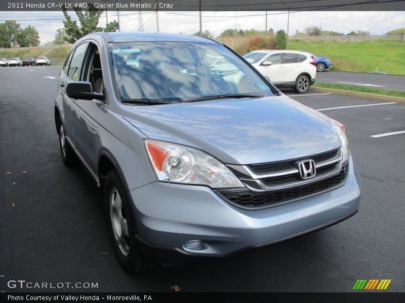 Glacier Blue Metallic / Gray 2011 Honda CR-V LX 4WD