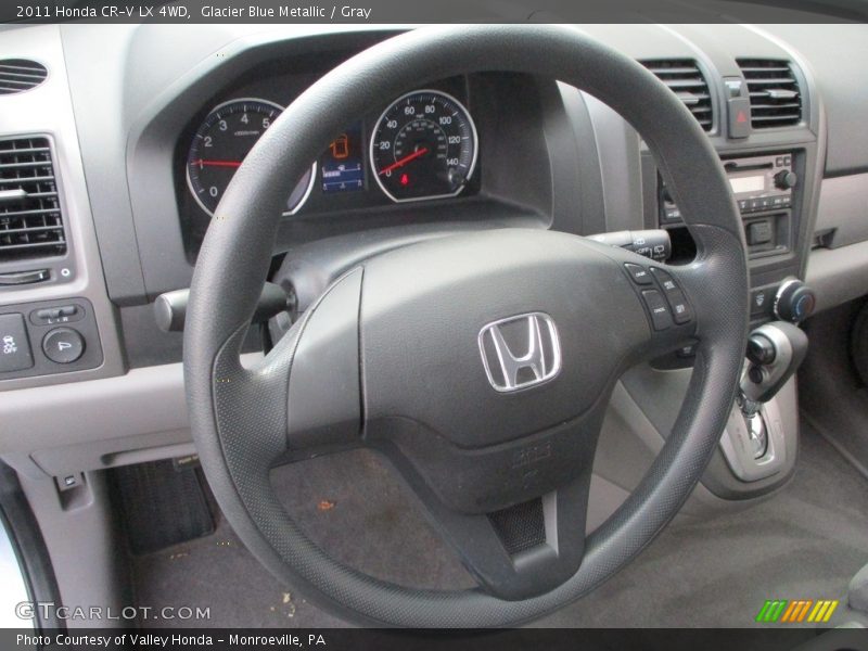 Glacier Blue Metallic / Gray 2011 Honda CR-V LX 4WD