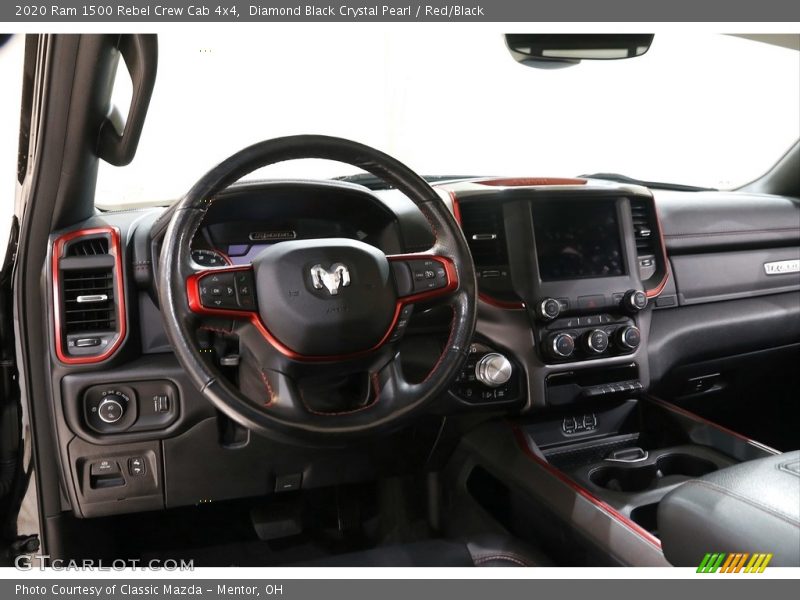 Diamond Black Crystal Pearl / Red/Black 2020 Ram 1500 Rebel Crew Cab 4x4