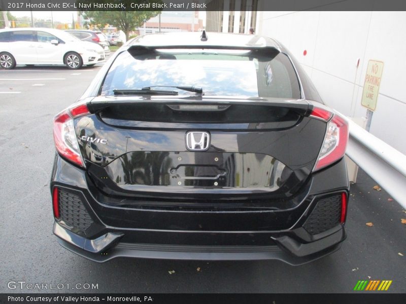 Crystal Black Pearl / Black 2017 Honda Civic EX-L Navi Hatchback