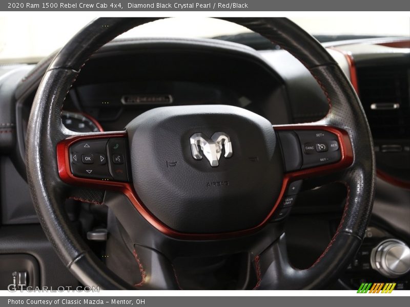 Diamond Black Crystal Pearl / Red/Black 2020 Ram 1500 Rebel Crew Cab 4x4