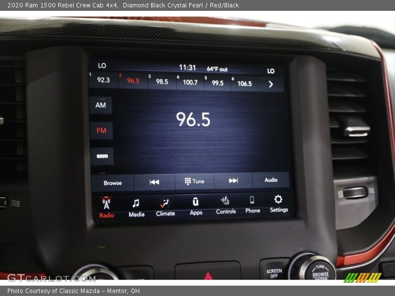 Diamond Black Crystal Pearl / Red/Black 2020 Ram 1500 Rebel Crew Cab 4x4