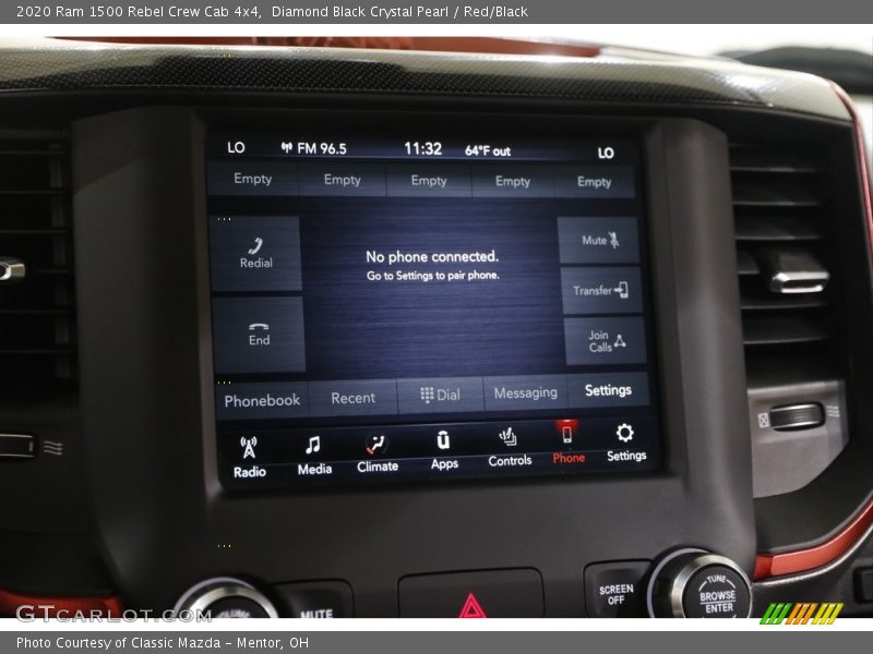 Diamond Black Crystal Pearl / Red/Black 2020 Ram 1500 Rebel Crew Cab 4x4