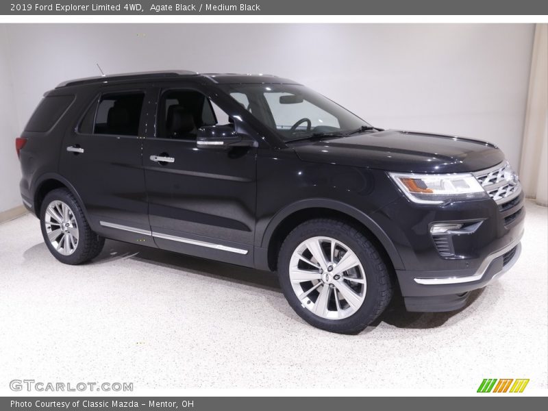 Agate Black / Medium Black 2019 Ford Explorer Limited 4WD