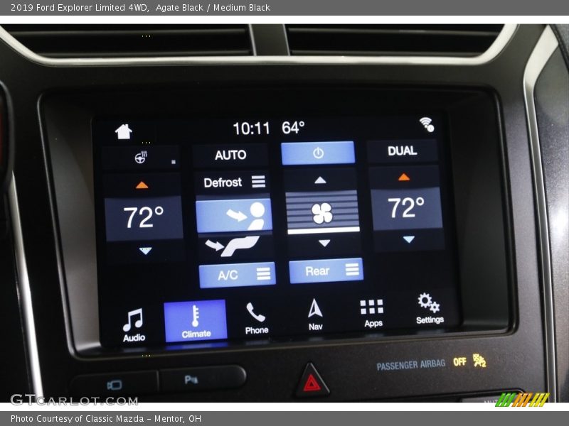 Agate Black / Medium Black 2019 Ford Explorer Limited 4WD