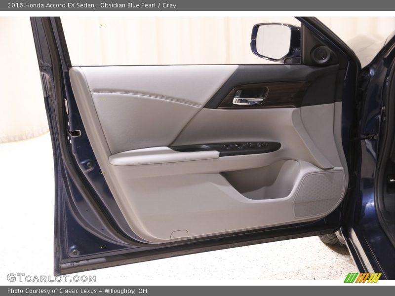 Obsidian Blue Pearl / Gray 2016 Honda Accord EX Sedan