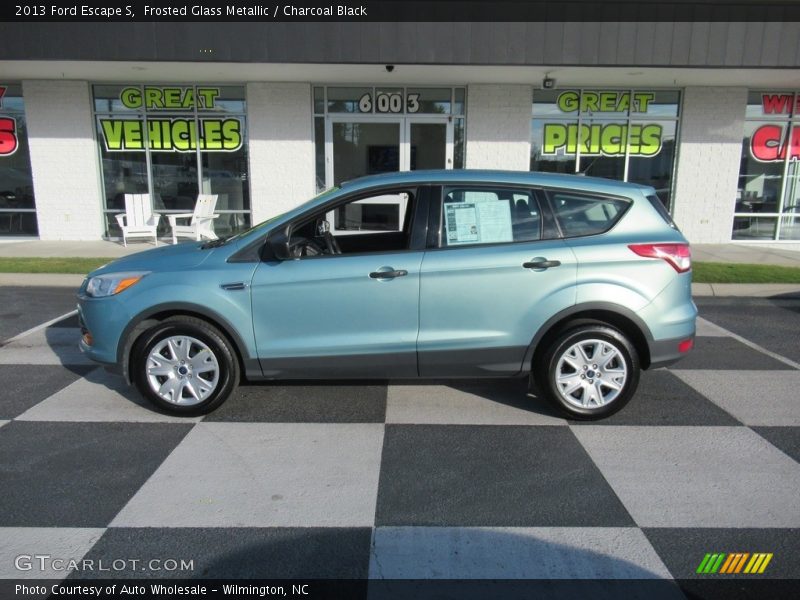 Frosted Glass Metallic / Charcoal Black 2013 Ford Escape S