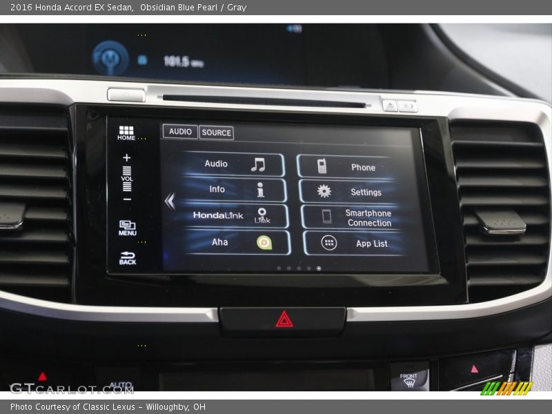 Obsidian Blue Pearl / Gray 2016 Honda Accord EX Sedan