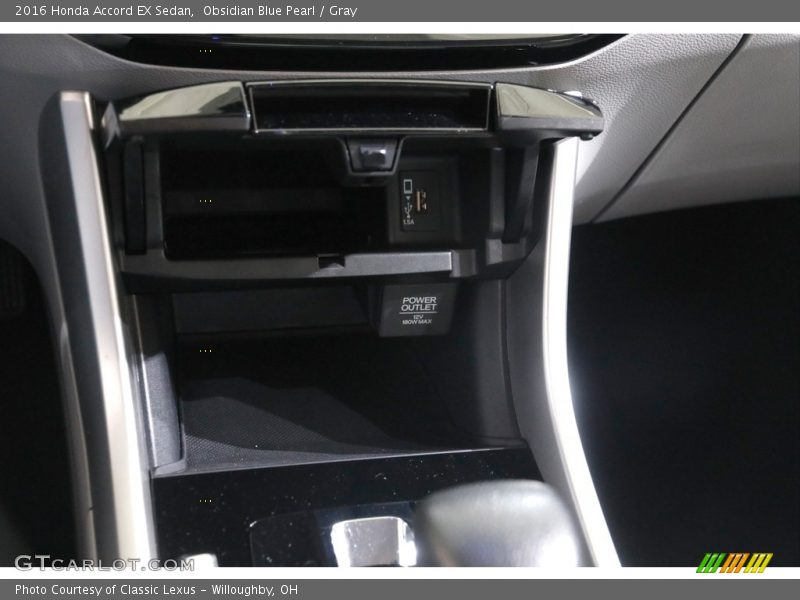 Obsidian Blue Pearl / Gray 2016 Honda Accord EX Sedan