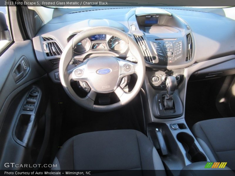 Frosted Glass Metallic / Charcoal Black 2013 Ford Escape S