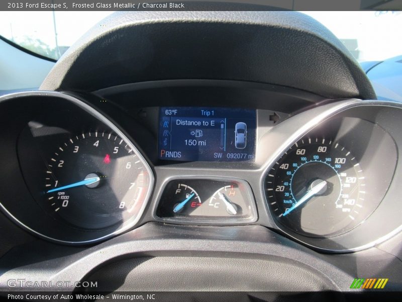 Frosted Glass Metallic / Charcoal Black 2013 Ford Escape S