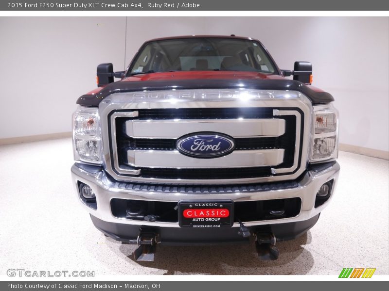 Ruby Red / Adobe 2015 Ford F250 Super Duty XLT Crew Cab 4x4