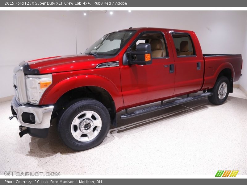 Ruby Red / Adobe 2015 Ford F250 Super Duty XLT Crew Cab 4x4