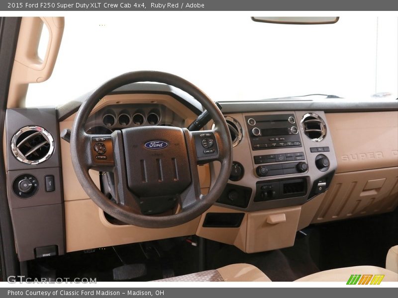 Ruby Red / Adobe 2015 Ford F250 Super Duty XLT Crew Cab 4x4