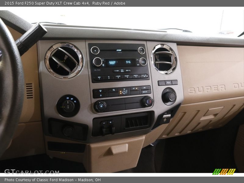 Ruby Red / Adobe 2015 Ford F250 Super Duty XLT Crew Cab 4x4