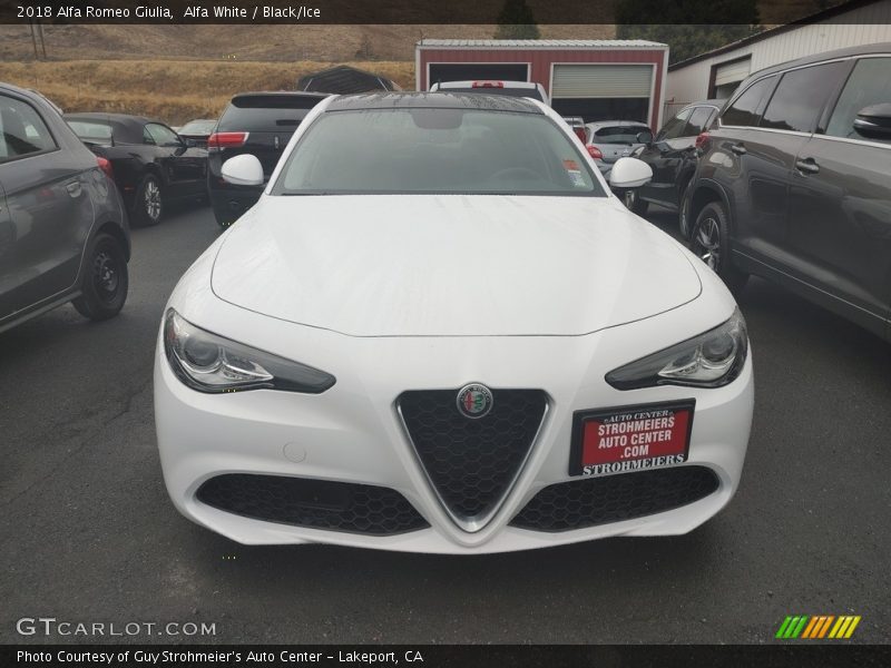 Alfa White / Black/Ice 2018 Alfa Romeo Giulia